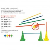 ASTA GINNICA IN PLASTICA CM 120, DIAMETRO 25 MM