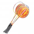 SET BADMINTON: 4 RACCHETTE BADMINTON IN ACCIAIO GR 120 + 2 VOLANI NYLON