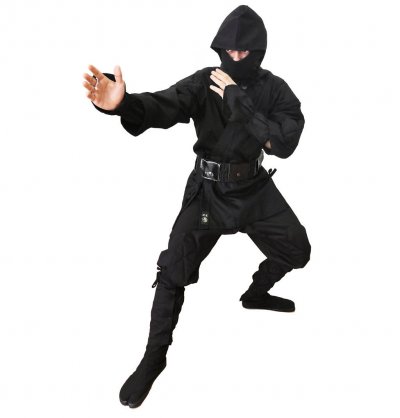 UNIFORME NINJA NERA IN COTONE 100%