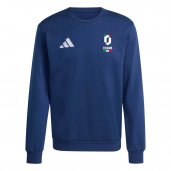 FELPA GIROCOLLO ADIDAS FIJLKAM DNA IN COTONE NAVY