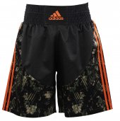 PANTALONCINI ADIDAS BOXE CAMO CON STRISCE ARANCIO FLUO