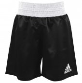 SHORTS ADIDAS BOXE IN SATIN NERO/BIANCO