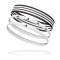 FASCE PER CAPELLI BIANCO NERA ADIDAS MONOCHROME BIANCO - NERO
