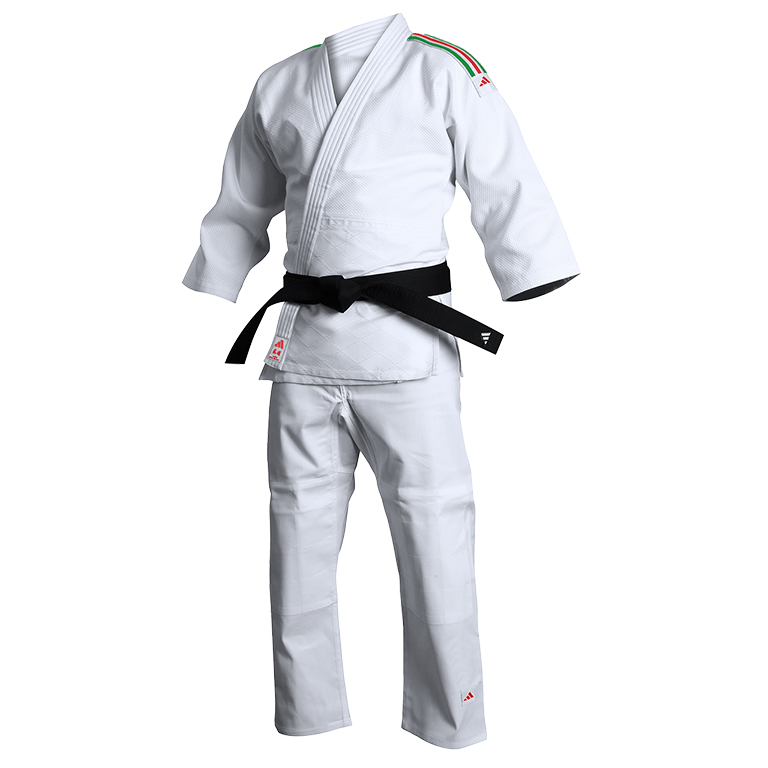 Illusie Leraar op school ziekenhuis JUDOGI ADIDAS J500 BIANCO CON STRISCE ITALIA : Budomarket.com, articoli ed  attrezzatura per allenamento, arti marziali e sport da combattimento.